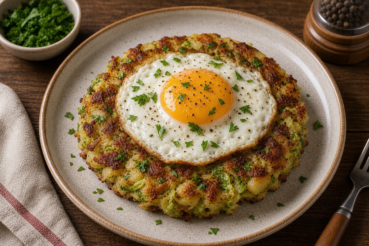 Bubble and Squeak with Fried Egg