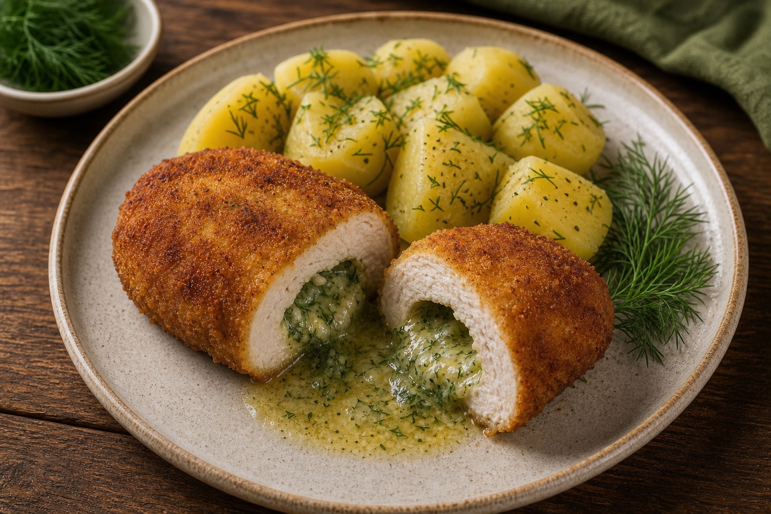 Chicken Kiev Cutlet (Kotlety po-Kyivsky)
