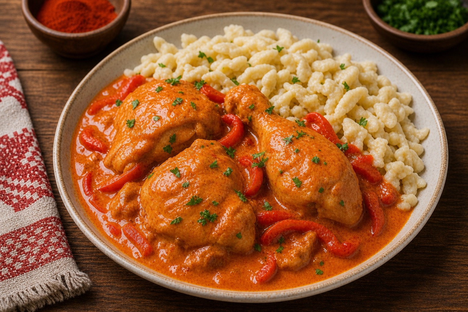 Chicken Paprikash (Paprikas Csirke)