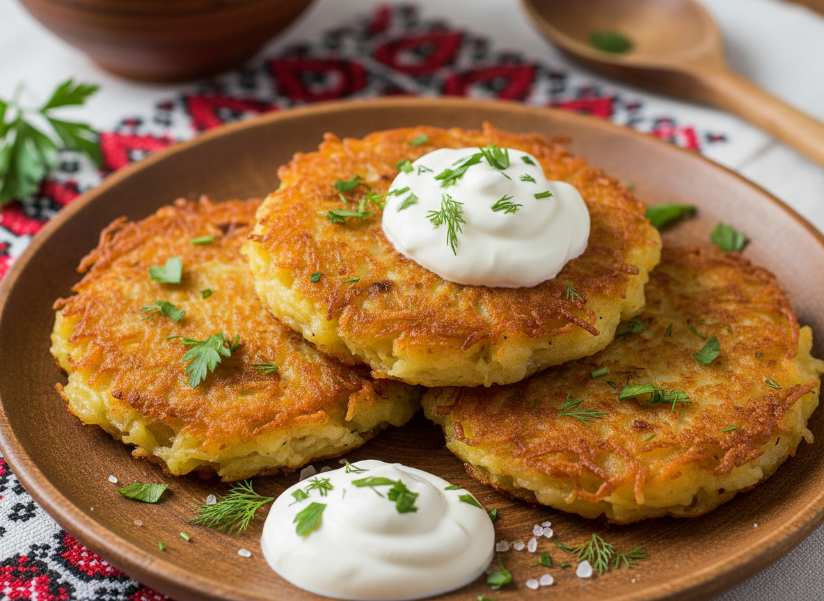 Deruny (Ukrainian Potato Pancakes)
