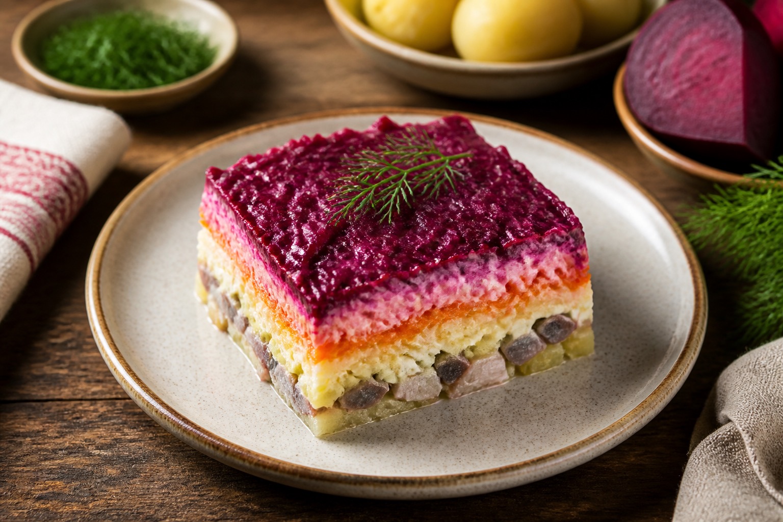 Dressed Herring Under a Fur Coat (Shuba)