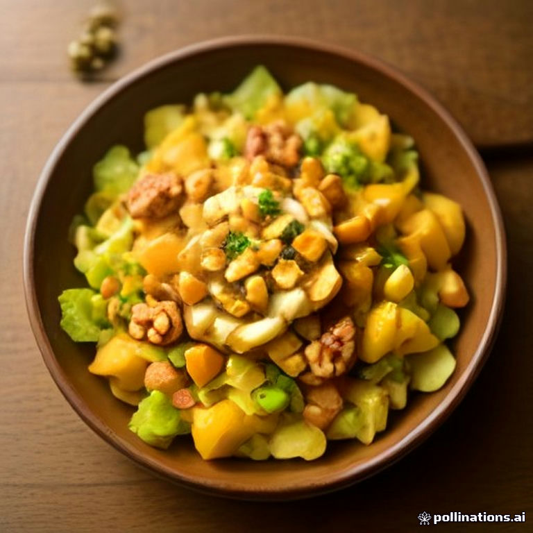 Pumpkin and Walnut Salad with Maple Dressing